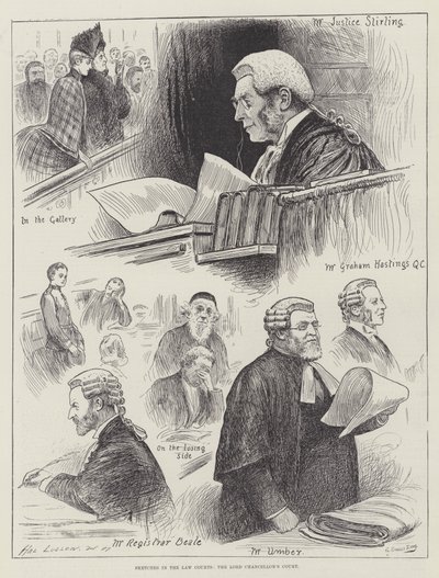 Sketches in the Law Courts, the Lord Chancellor
